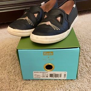 Keds by Kate Spade kids slip on kitty shoes